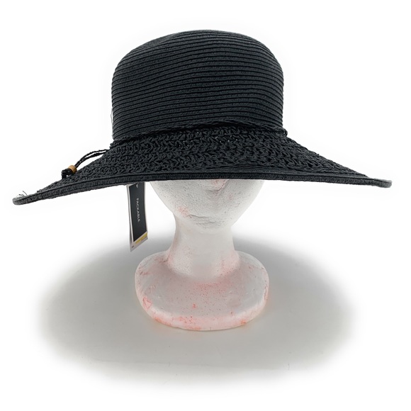 Nine West Accessories - 4/$25 Nine West Black Large Brim Round Hat NEW